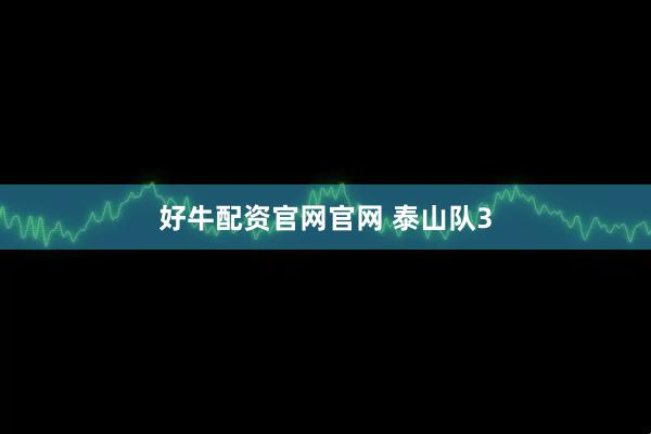 好牛配资官网官网 泰山队3