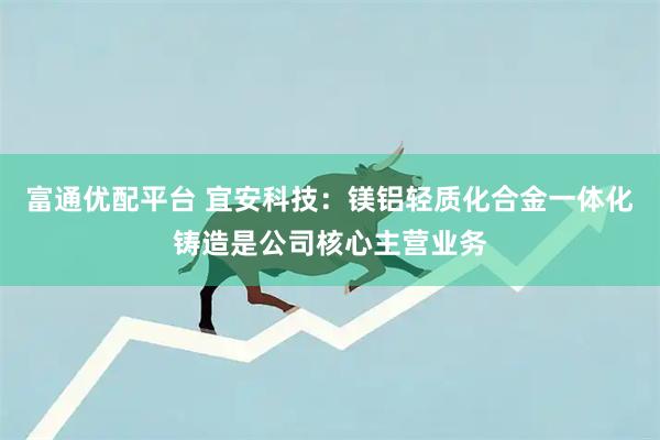富通优配平台 宜安科技：镁铝轻质化合金一体化铸造是公司核心主营业务